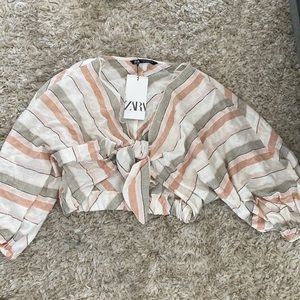 Zara Top with Front Tie